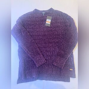 Jones New York 100% Polyester Plum Crewneck Sweater
